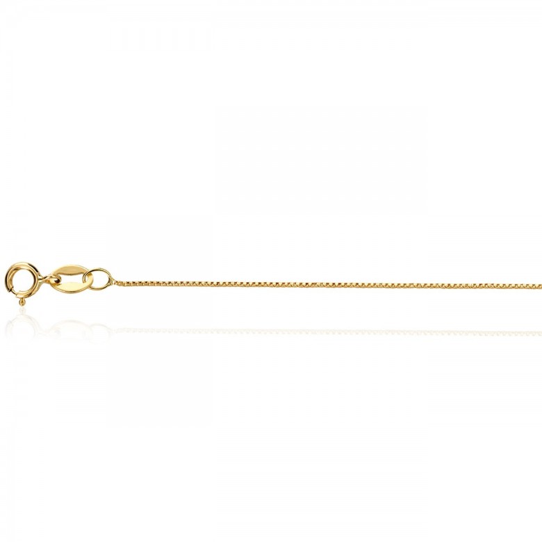 FINISHED D-CUT BOX CHAIN IN YELLOW GOLD 18 KT