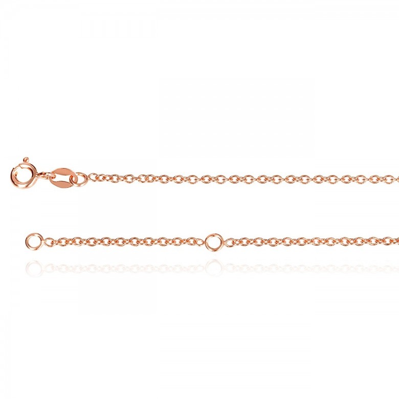 FINISHED CABLE CHAIN IN RED GOLD 18 KT