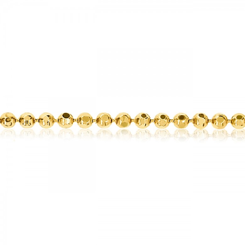 D-CUT BEAD CHAIN IN YELLOW GOLD 18 KT