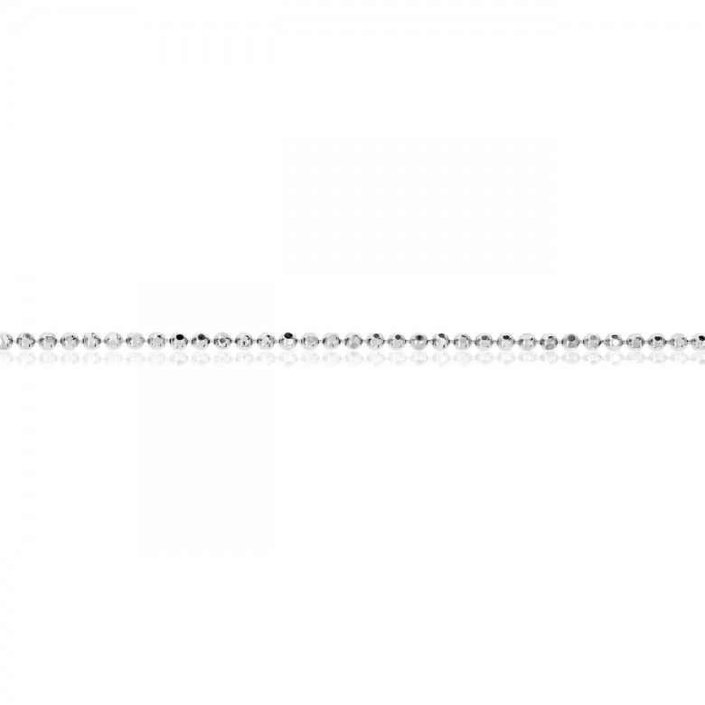 D-CUT BEAD CHAIN WITH RHODIUM TREATMENT 14 KT