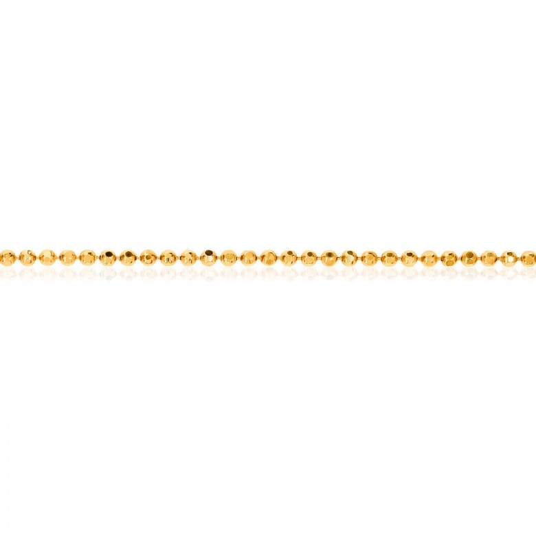 D-CUT BEAD CHAIN IN RED GOLD 18 KT
