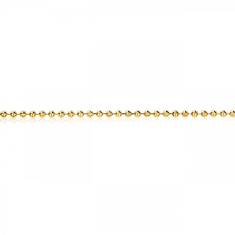 BEAD CHAIN IN YELLOW GOLD 14 KT