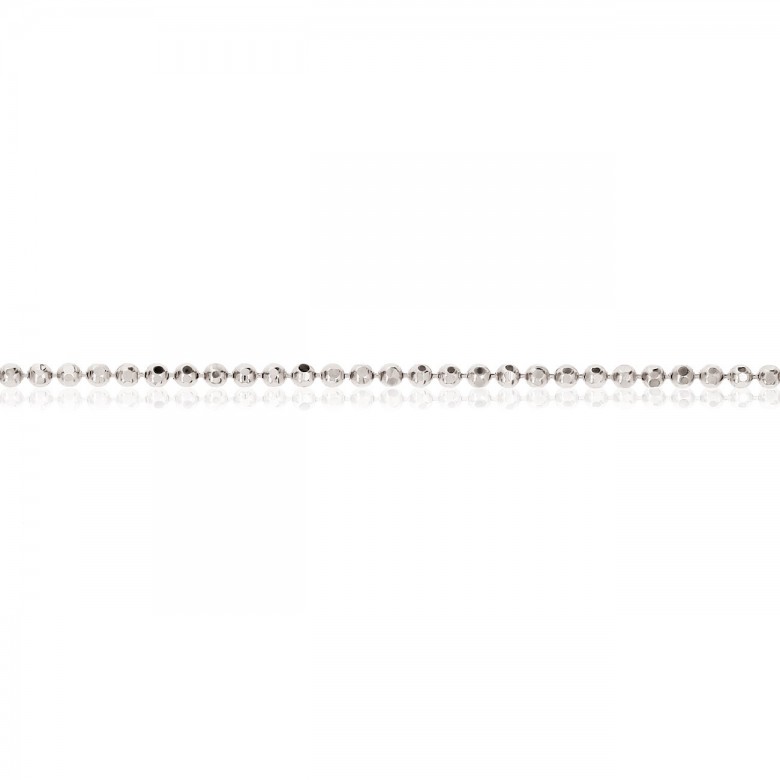 D-CUT BEAD CHAIN IN WHITE GOLD 18 KT