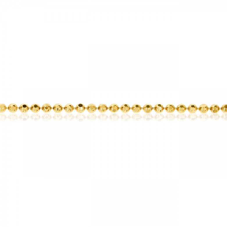 D-CUT BEAD CHAIN IN YELLOW GOLD 14 KT