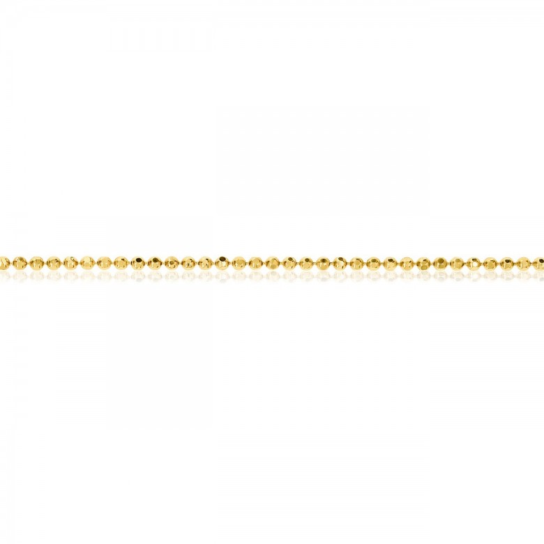 D-CUT BEAD CHAIN IN YELLOW GOLD 9 KT