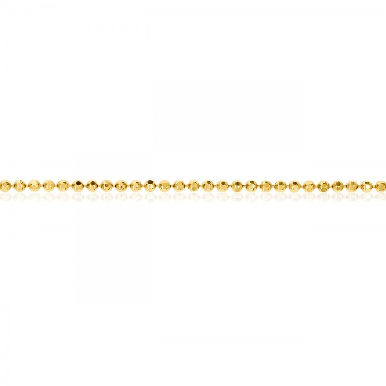 D-CUT BEAD CHAIN IN YELLOW GOLD 14 KT