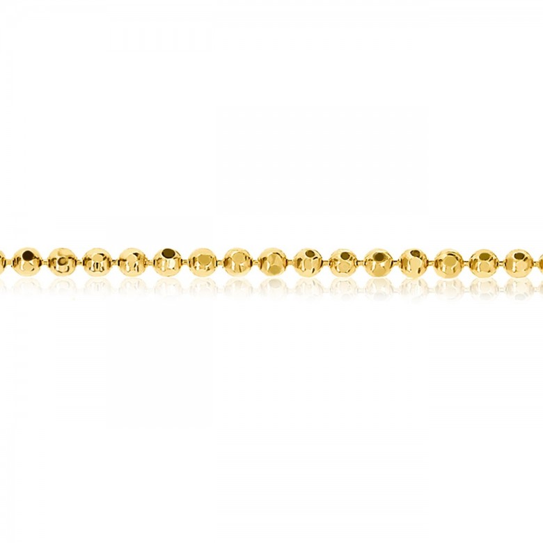 D-CUT BEAD CHAIN IN YELLOW GOLD 9 KT