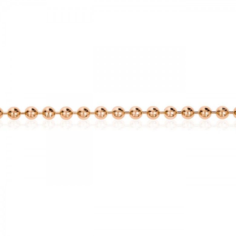 BEAD CHAIN IN RED GOLD 18 KT