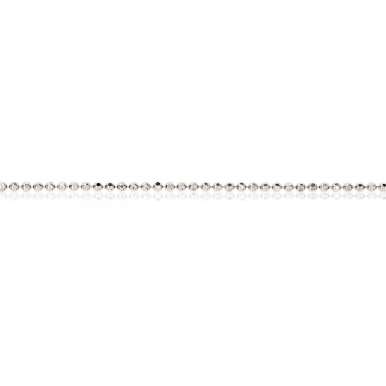 D-CUT BEAD CHAIN IN WHITE GOLD 14 KT