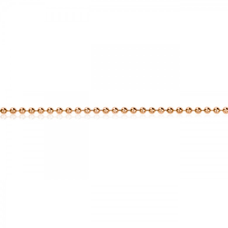 BEAD CHAIN IN RED GOLD 9 KT