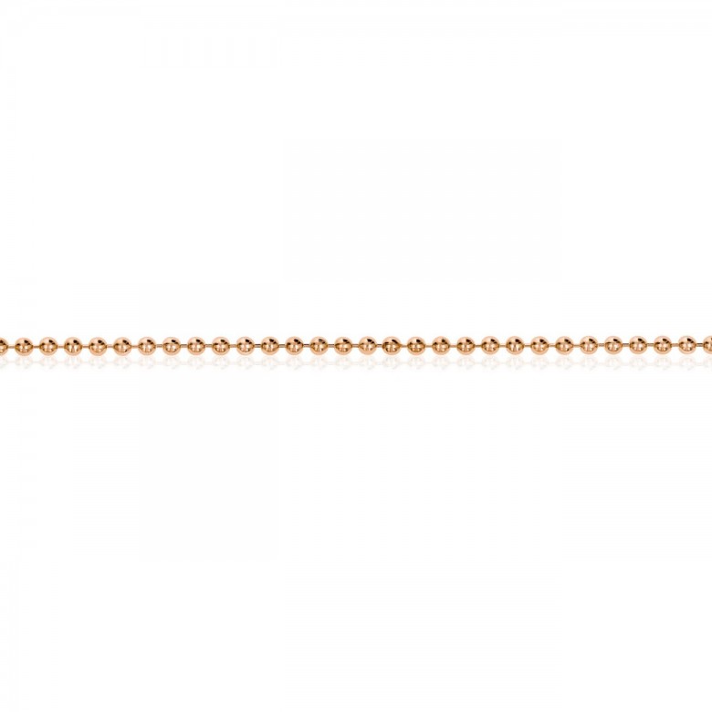 BEAD CHAIN IN RED GOLD 18 KT