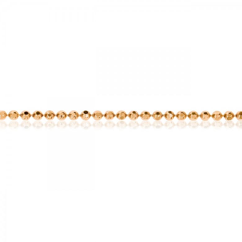 D-CUT BEAD CHAIN IN RED GOLD 14 KT