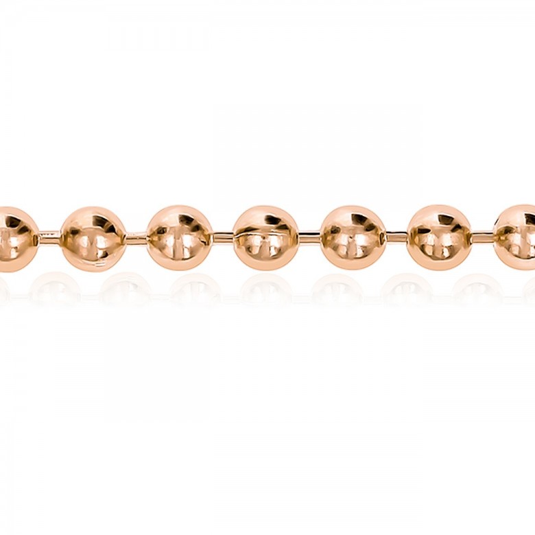 BEAD CHAIN IN RED GOLD 14 KT