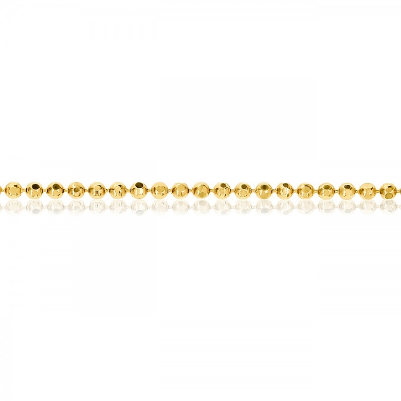 D-CUT BEAD CHAIN IN YELLOW GOLD 14 KT