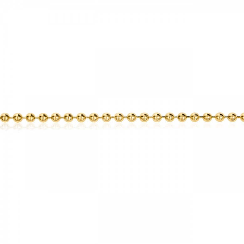 BEAD CHAIN IN YELLOW GOLD 18 KT