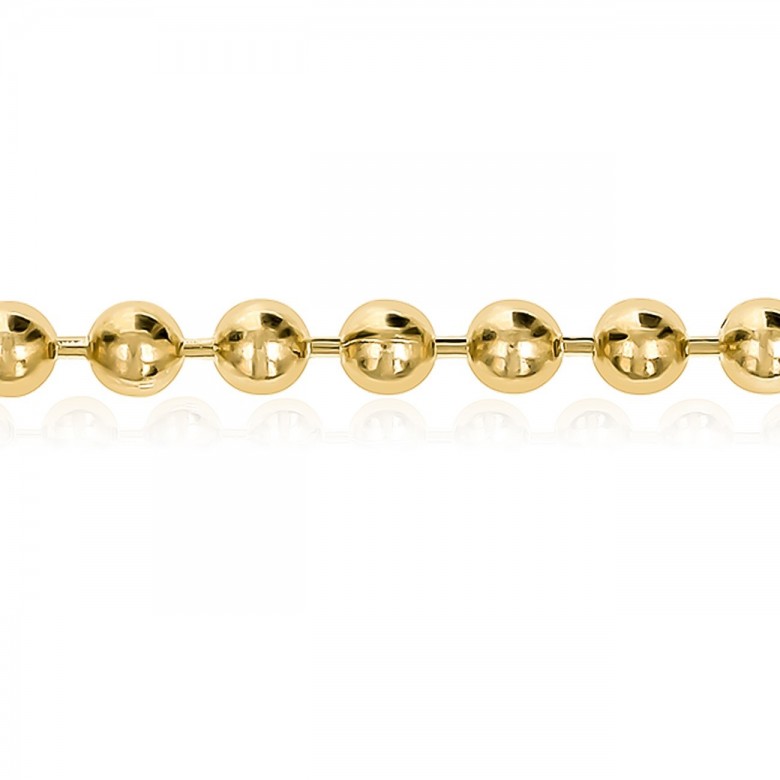 BEAD CHAIN IN YELLOW GOLD 18 KT