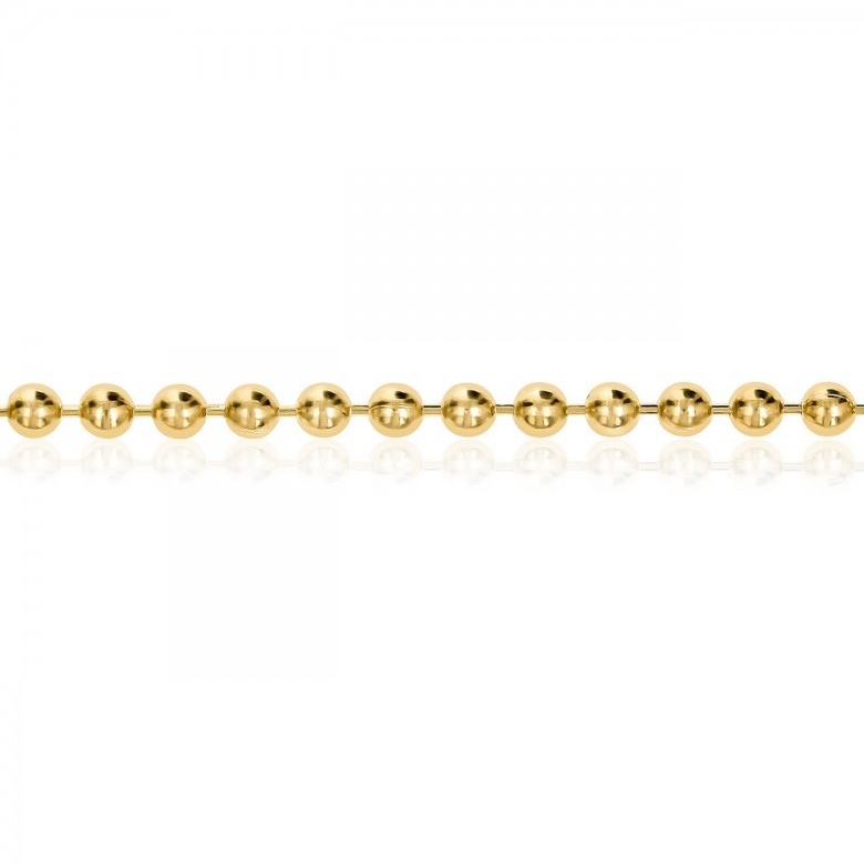 BEAD CHAIN IN YELLOW GOLD 18 KT