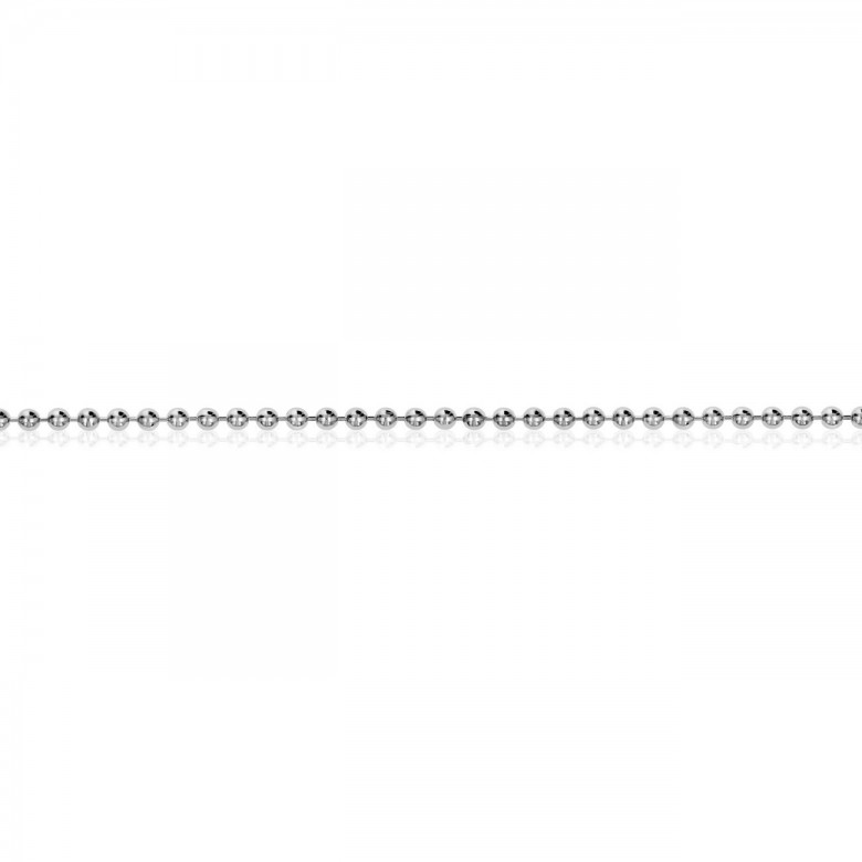 BEAD CHAIN IN WHITE GOLD WITH RHODIUM TREATMENT 18 KT