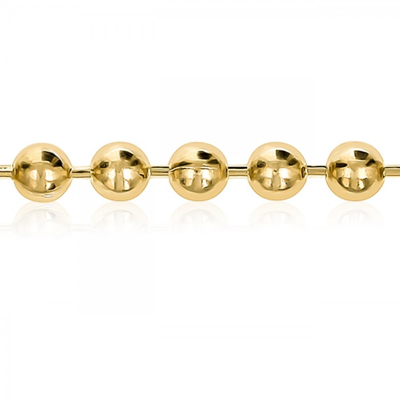 BEAD CHAIN IN YELLOW GOLD 18 KT