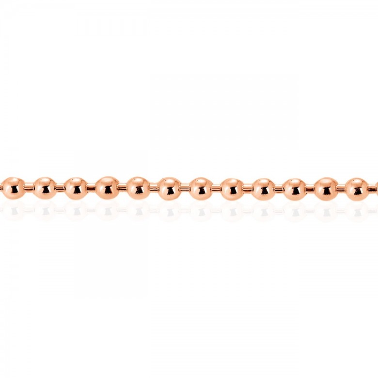SPRING BEADS CHAIN IN RED GOLD 18 KT