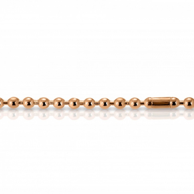 SPRING BEADS CHAIN IN RED GOLD 18 KT