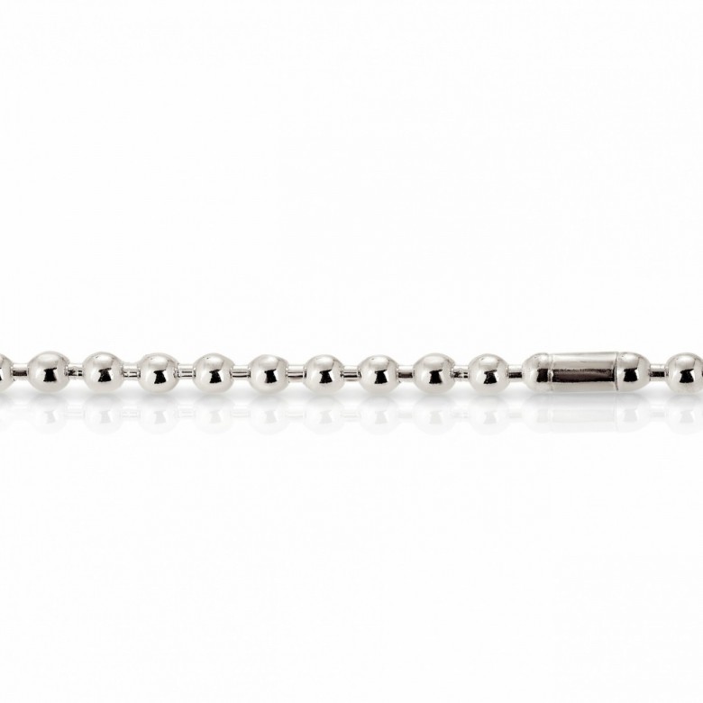 SPRING BEADS CHAIN IN WHITE GOLD 18 KT
