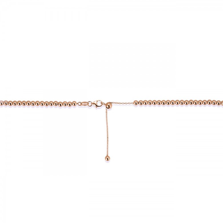 BEADS SLIDING BRACELET WITH SILICON SPHERE IN RED GOLD 18 KT