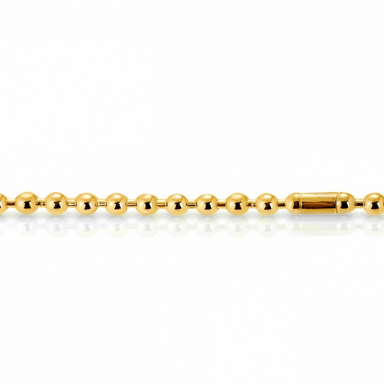 SPRING BEADS CHAIN IN YELLOW GOLD 18 KT