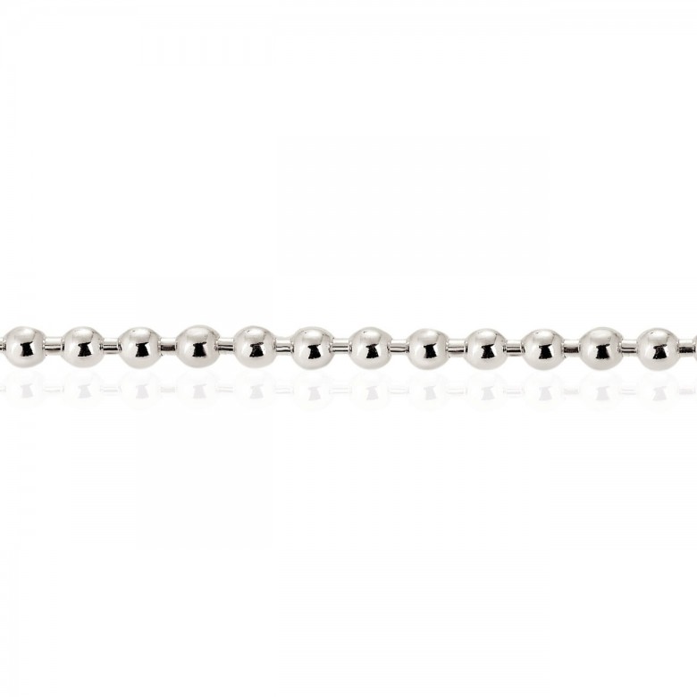 SPRING BEADS CHAIN IN WHITE GOLD 18 KT