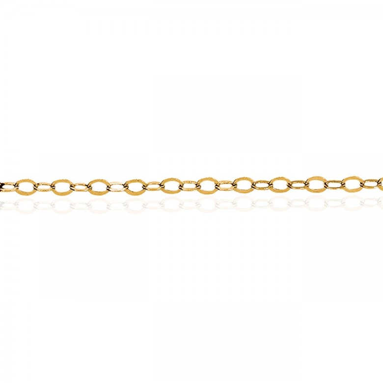 POLISHED CABLE CHAIN IN RED GOLD 18 KT