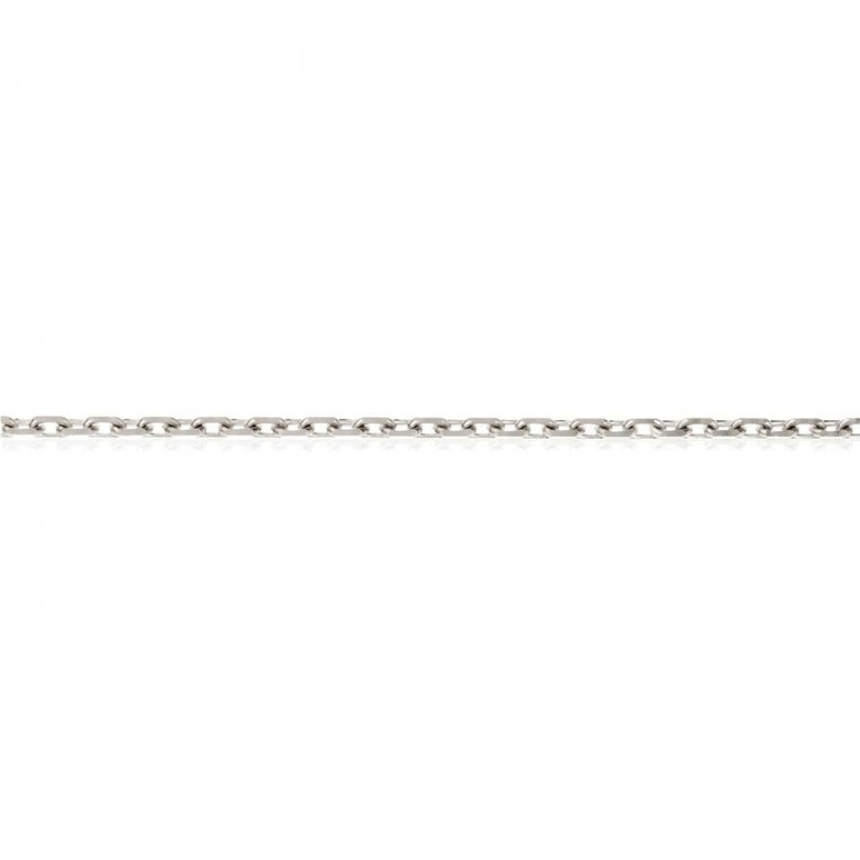SPECIAL D-CUT CABLE CHAIN IN WHITE GOLD WITH RHODIUM TREATMENT 18 KT