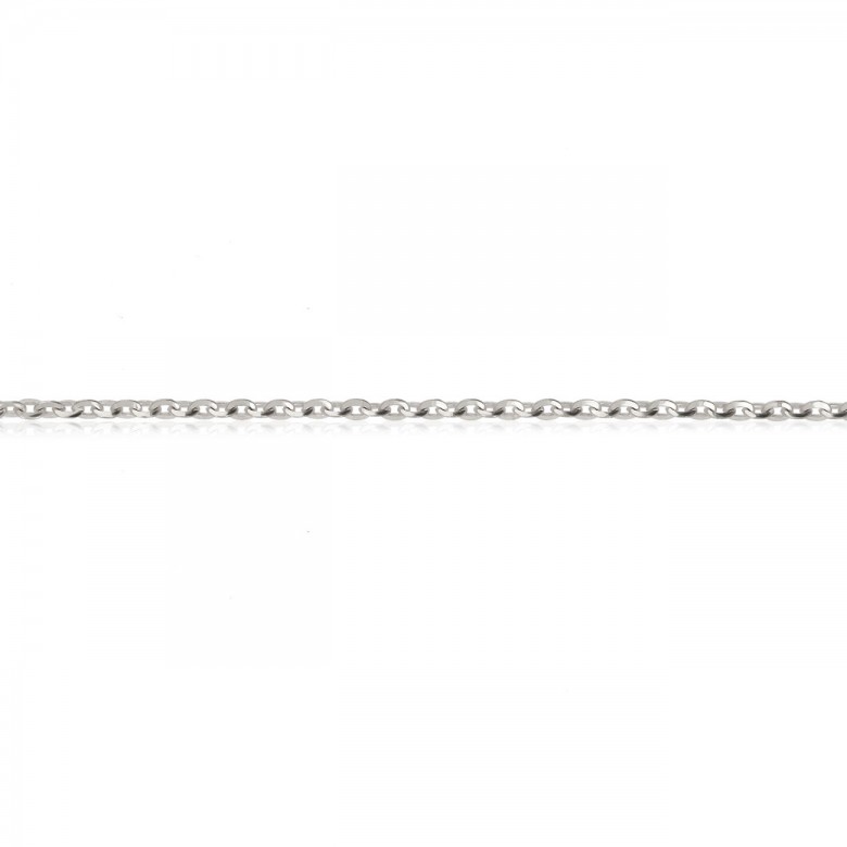 SPECIAL D-CUT CABLE CHAIN IN WHITE GOLD 18 KT