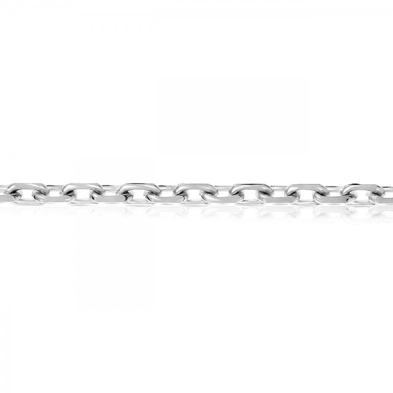 SPECIAL D-CUT CABLE CHAIN IN WHITE GOLD 18 KT