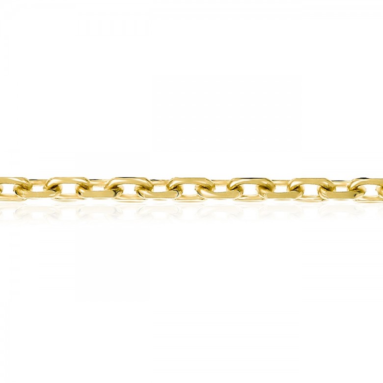 SPECIAL D-CUT CABLE CHAIN IN YELLOW GOLD 18 KT