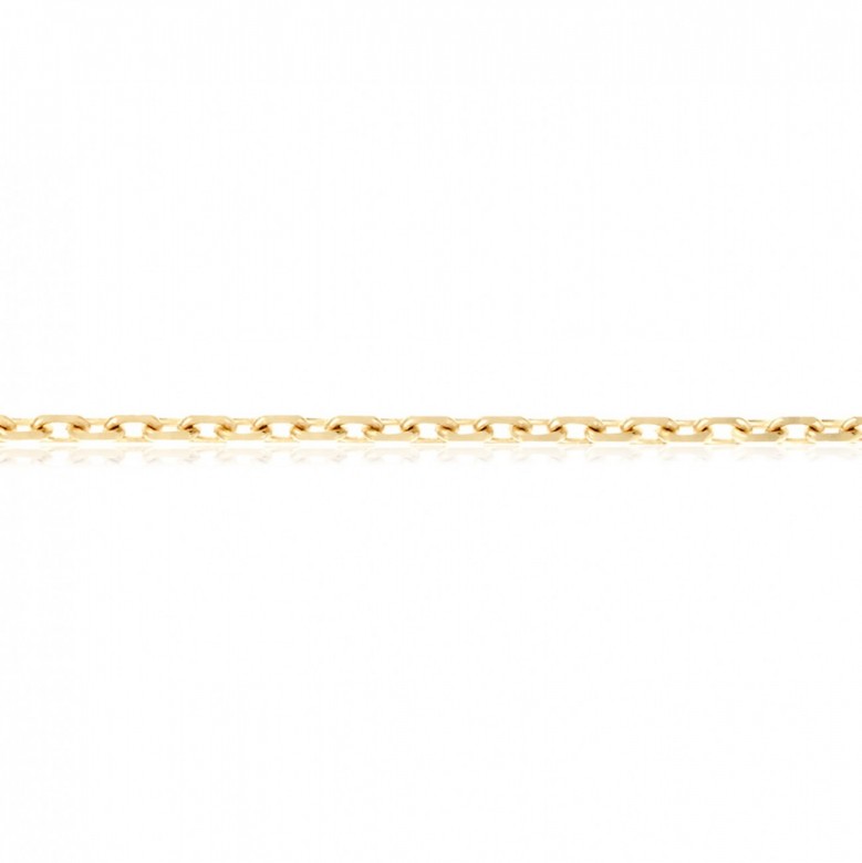 SPECIAL D-CUT CABLE CHAIN IN YELLOW GOLD 18 KT
