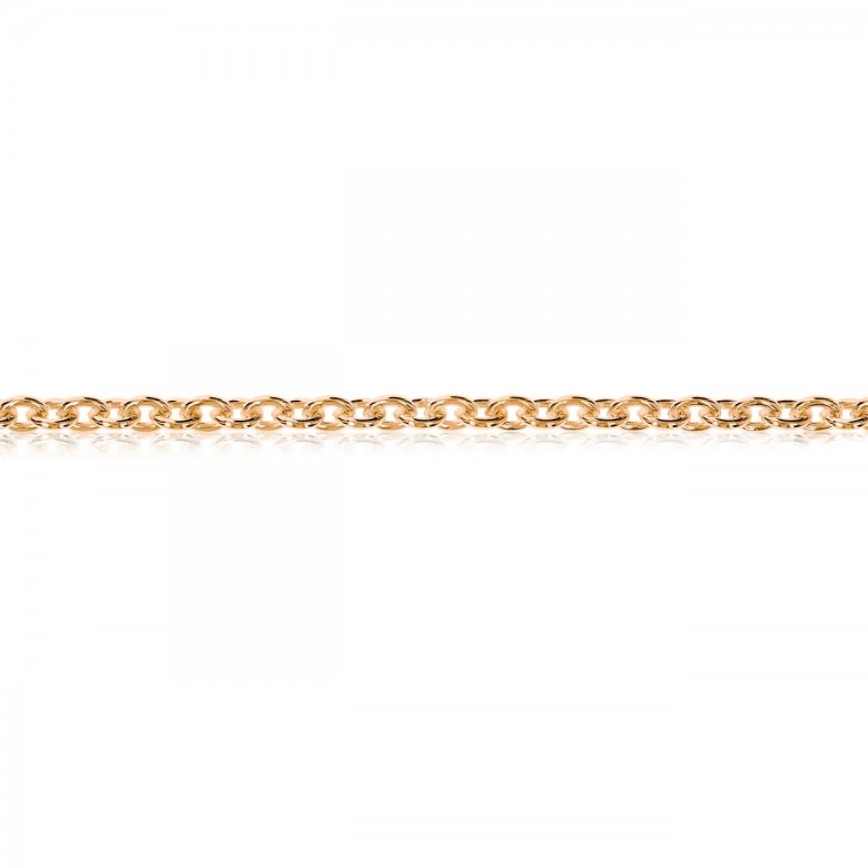 POLISHED CABLE CHAIN IN RED GOLD 18 KT