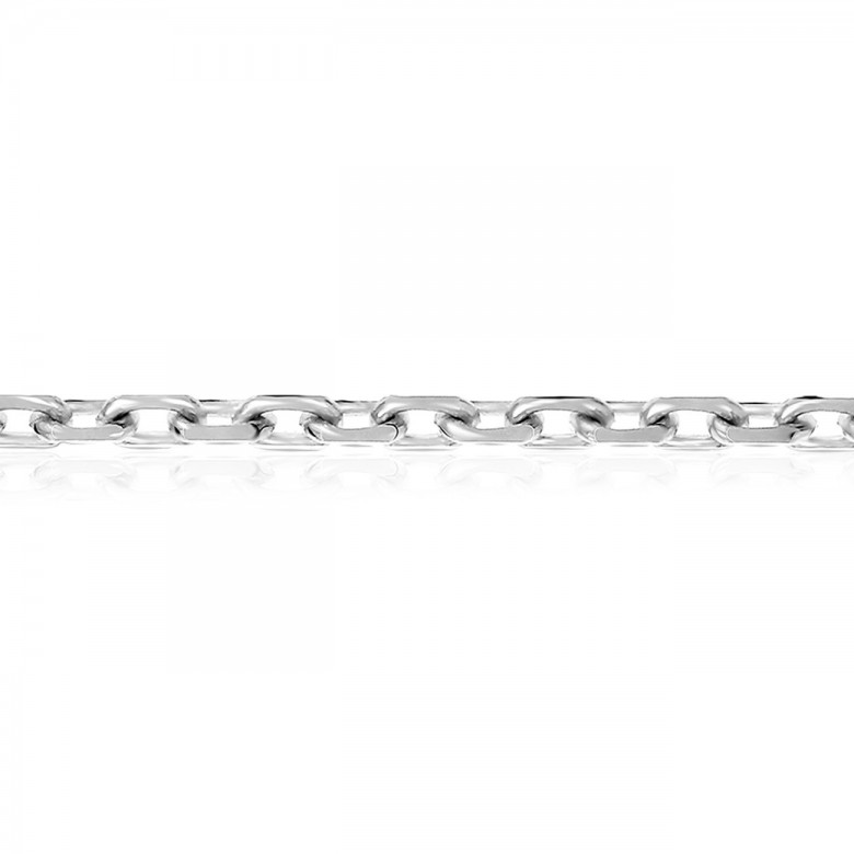 SPECIAL D-CUT CABLE CHAIN IN WHITE GOLD WITH RHODIUM TREATMENT 18 KT