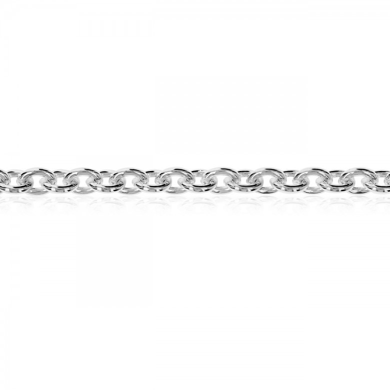 POLISHED CABLE CHAIN IN WHITE GOLD 18 KT