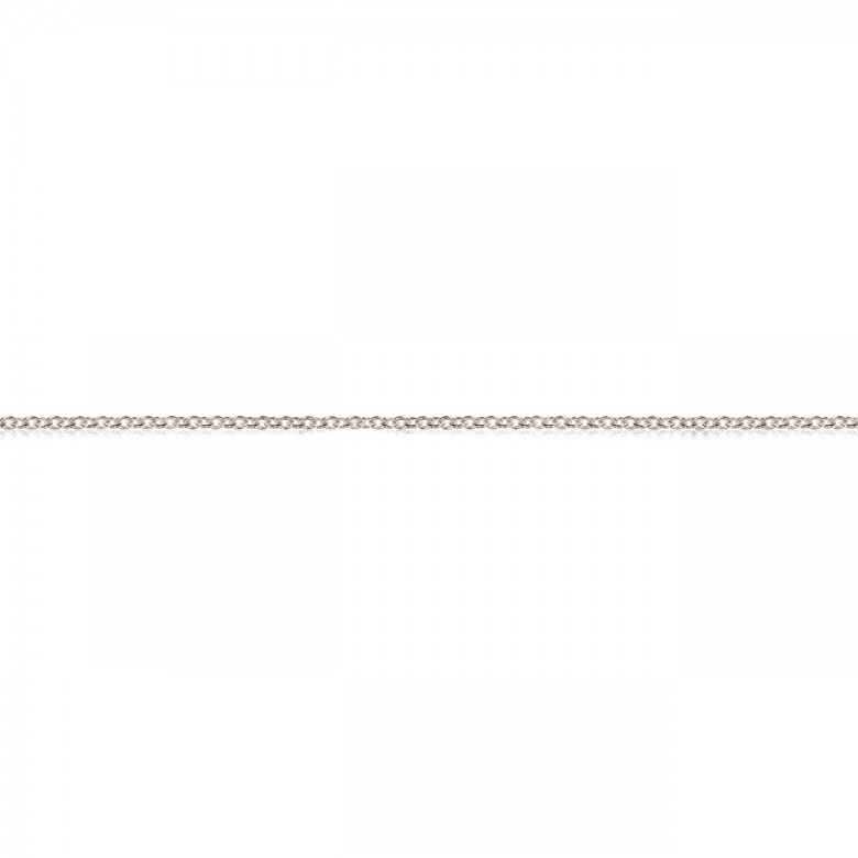 POLISHED CABLE CHAIN IN WHITE GOLD 14 KT