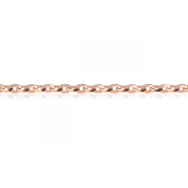 SPECIAL D-CUT CABLE CHAIN IN RED GOLD 18 KT