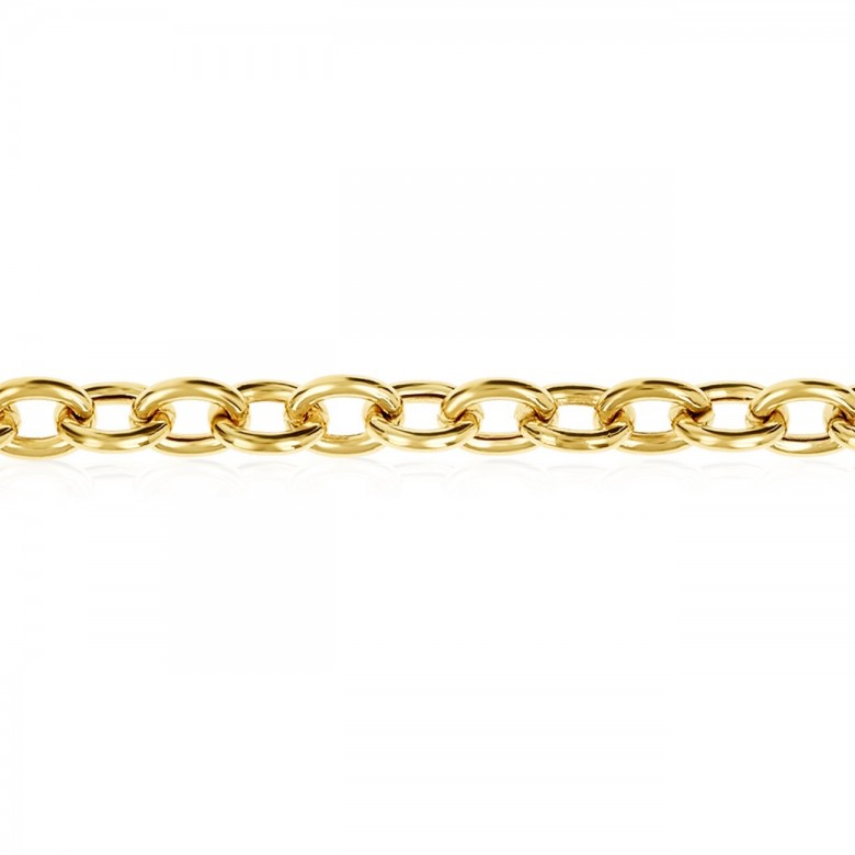 HOLLOW CABLE CHAIN IN YELLOW GOLD 18 KT