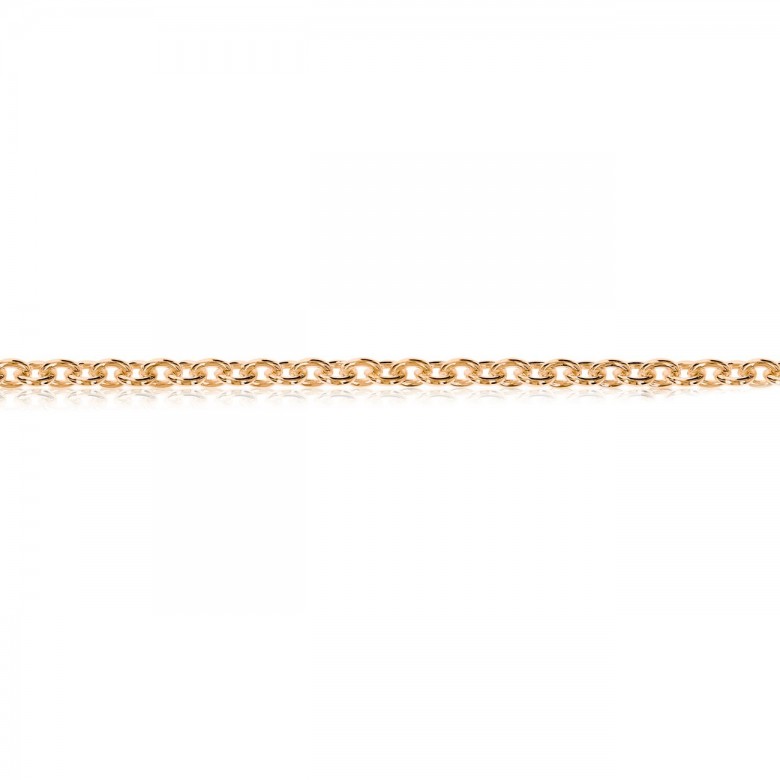 POLISHED CABLE CHAIN IN RED GOLD 9 KT