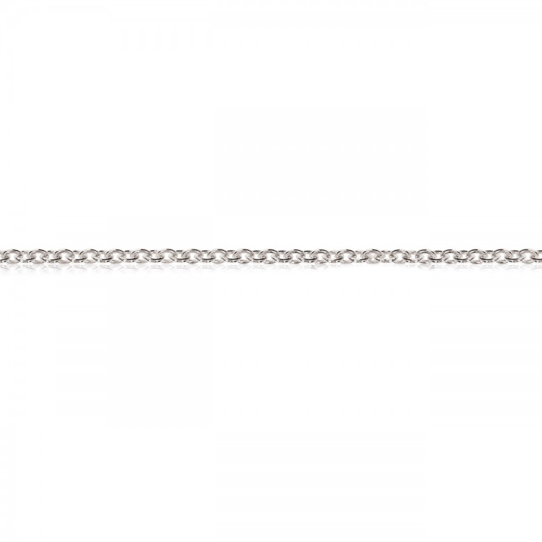 CATENA FORZATINA DIAMANTATA IN ORO BIANCO 18 KT