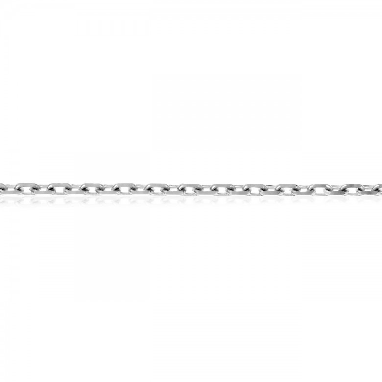 SPECIAL D-CUT CABLE CHAIN IN WHITE GOLD 14 KT