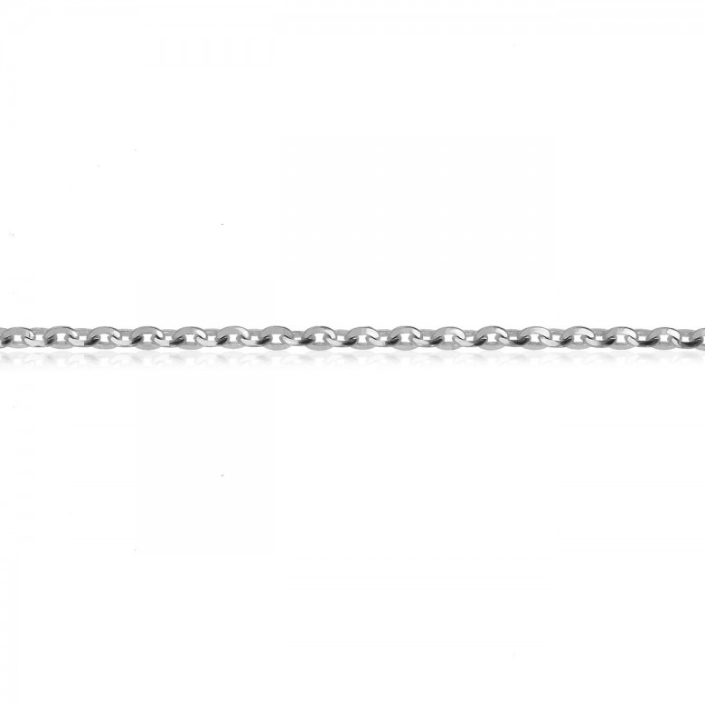 SPECIAL D-CUT CABLE CHAIN IN WHITE GOLD 18 KT