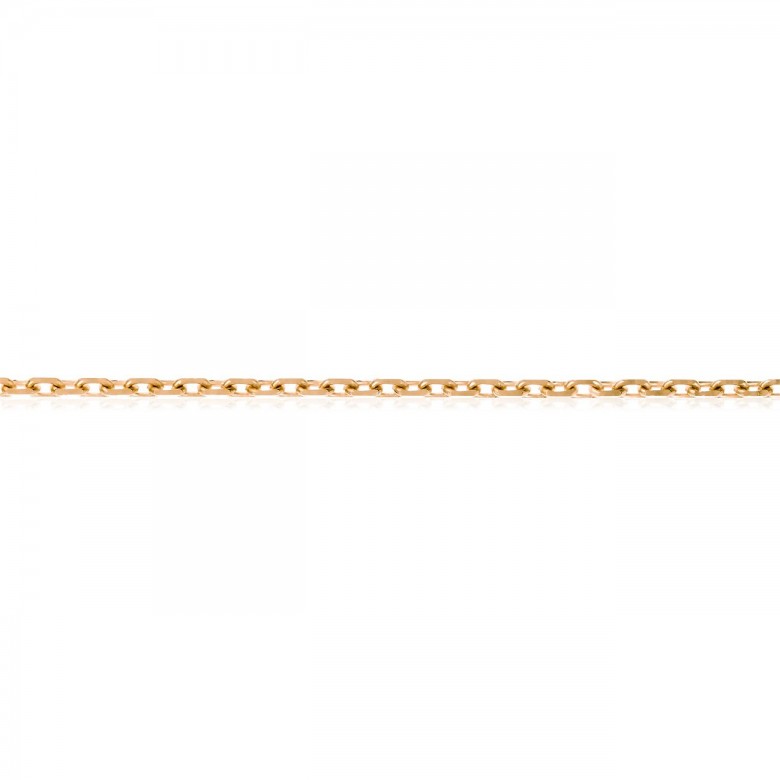 SPECIAL D-CUT CABLE CHAIN IN RED GOLD 14 KT