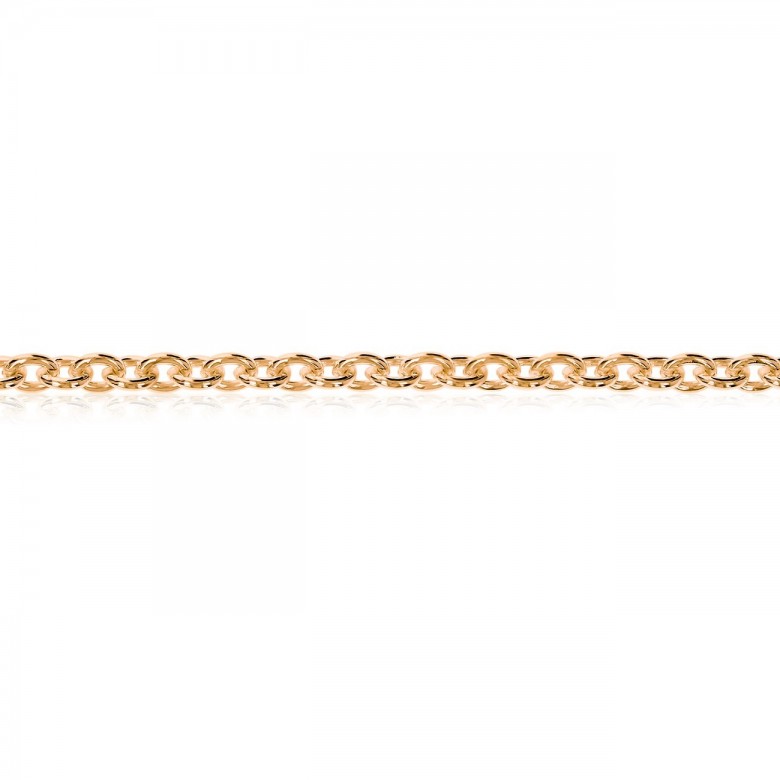 POLISHED CABLE CHAIN IN RED GOLD 9 KT