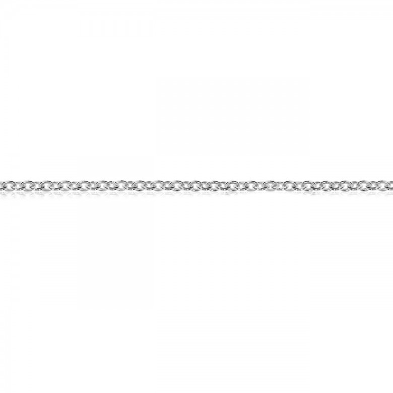 POLISHED CABLE CHAIN IN WHITE GOLD WITH RHODIUM TREATMENT 14 KT