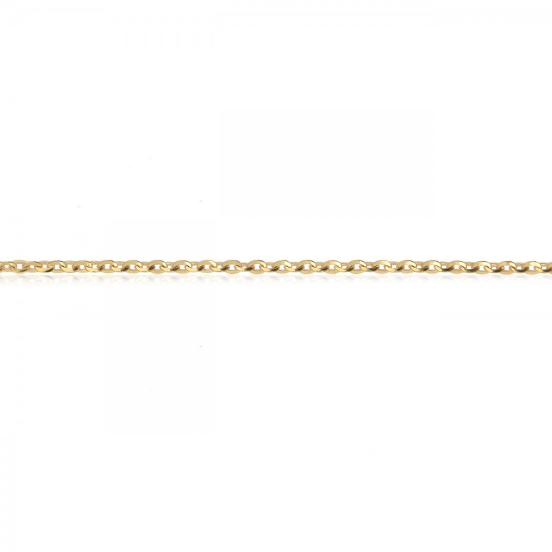 SPECIAL D-CUT CABLE CHAIN IN YELLOW GOLD 18 KT