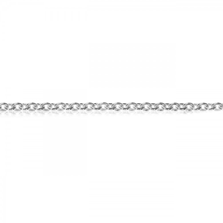 POLISHED CABLE CHAIN IN WHITE GOLD WITH RHODIUM TREATMENT 18 KT